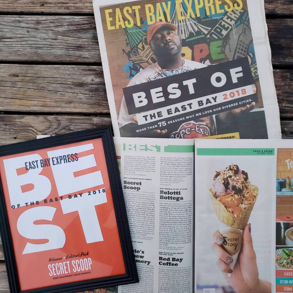 Secret Scoop featured in East Bay Express Best of the East Bay